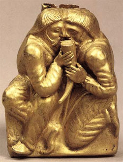 Золота пластина із зображенням обряду побратимства скіфів